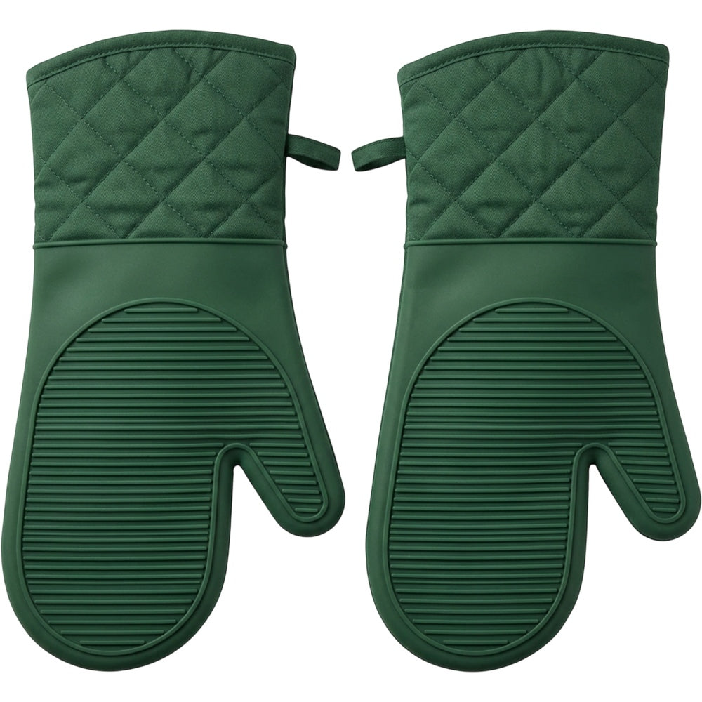 Wizes Silicone-Palm Cotton Oven Mitt Pair 34 cm Forest - Product view