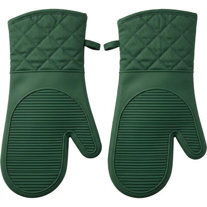 Wizes Silicone-Palm Cotton Oven Mitt Pair 34 cm Forest - Product view
