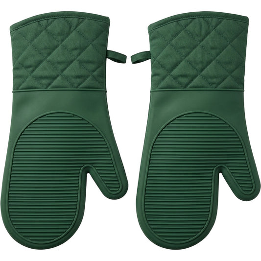 Wizes Silicone-Palm Cotton Oven Mitt Pair 34 cm Forest - Product view