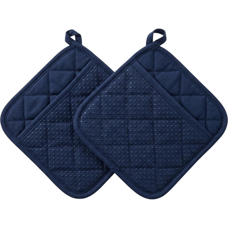 Wizes Pocket Pot Holder Pair 22 x 22 cm Navy